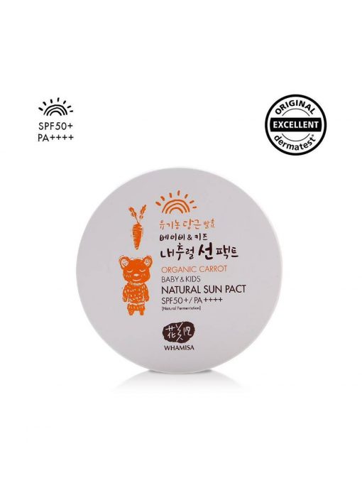 SALE Whamisa Carrot Baby & Kids Natural Sun Pact SPF 50 Sonnenschutz 16 g